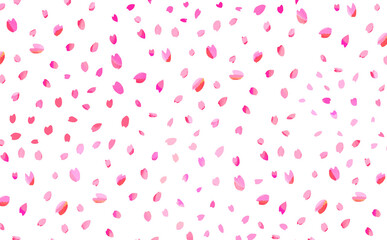 桜吹雪の水彩のソメイヨシノの背景