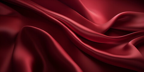 Obraz premium Dark red textured silk fabric abstract background 