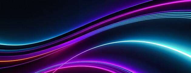 Fototapeta premium colorful background filled with irregular lines in neon hues, generative AI