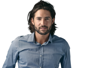 Portrait, confidence and business man, professional consultant or real estate agent for property development job. Career experience, realtor and face of person isolated on transparent, png background