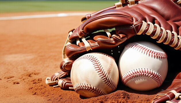 Closeup of Baseball: A Symphony of Sports and Passion