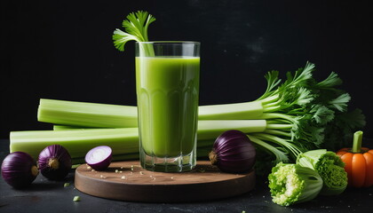 Celery Juice in Glass: A Dance of Color and Texture