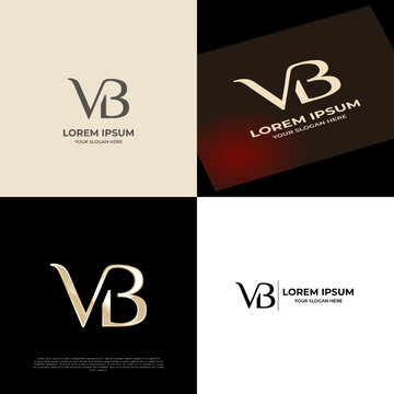 VB Initial Modern Luxury Logo Template for Business