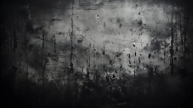 Black scratched grunge background, old film effect