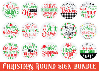 Christmas Round Sign