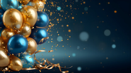 Festive background with balloons for the holiday