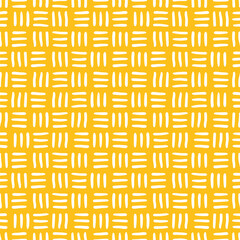 Yellow seamless pattern with woven design