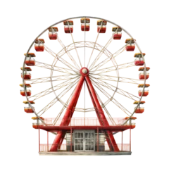 Deurstickers ferris wheel isolated on transparent background © Olha Vietrova