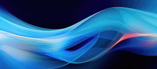Fototapeta premium Blue smoky soft abstract wavy embossed texture background with copy space