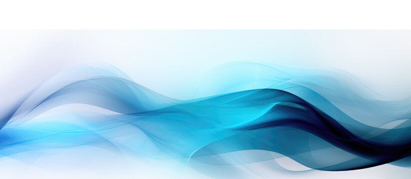 Blue smoky soft abstract wavy embossed texture background with copy space