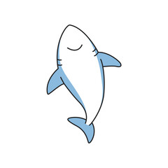 shark flat icon on white background for web and mobile app design