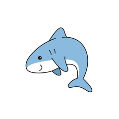 Fototapeta premium Shark icon. Flat illustration of shark vector icon for web design
