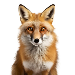 Fototapeta premium red fox isolated on transparent background, PNG