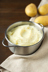 Mashed potatoes, concept of tasty and delicious food