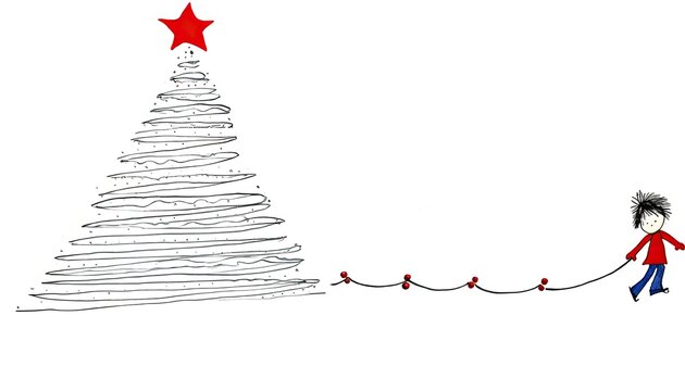 christmas tree , minimalist background with copy space