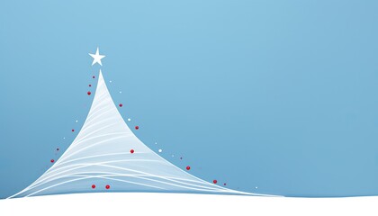 blue christmas tree , background with copy space 