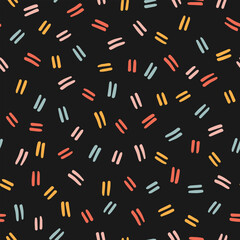 Seamless pattern with colorful little lines