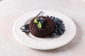 Chocolate fondant, concept of delicious sweet food