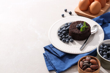Chocolate fondant, concept of delicious sweet food