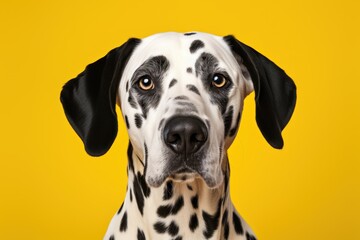 Cute dog on a colored background.
