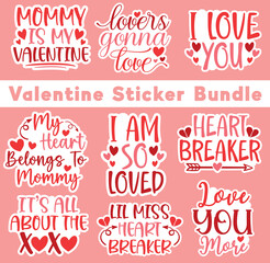 Valentine sticker bundle