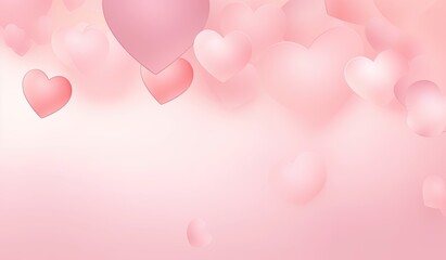 Valentine background, in the style of delicate shading, light pink, soft shading