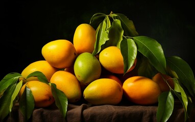 Mangoes in Vibrant Yellow Tones