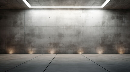 abstract modern architecture background, empty concrete room with light from window