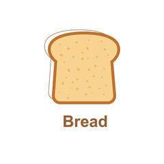 bread symbol. wallpaper. free space for text. bread logo design. Bread toast for sandwich.