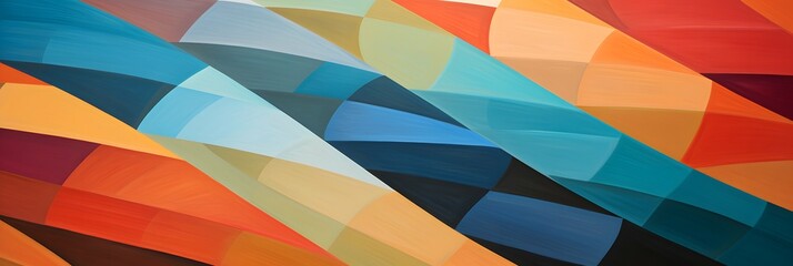 Obraz premium Modern Geometry Splash, Abstract Colorful Shapes Wallpaper