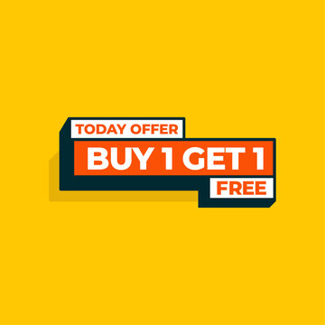 Buy 1 Get 1 Free sale banner template. 