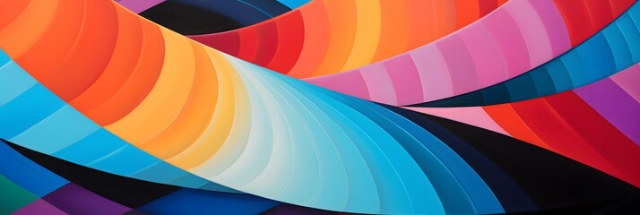 Fototapeta premium Wide screen colorful abstract wallpaper background design