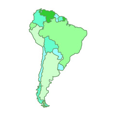 Simple vector of south america continent