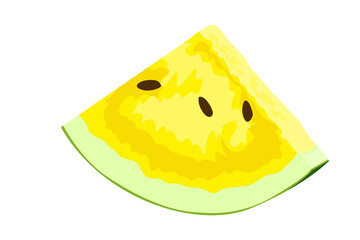 yellow watermelon with a transparent background
