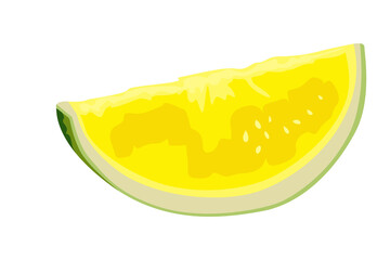 yellow watermelon with a transparent background