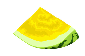 yellow watermelon with a transparent background