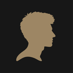 silhouette of a person with an idea _ men's t-shirt design  _ black men t-shirt design _ shadow design 