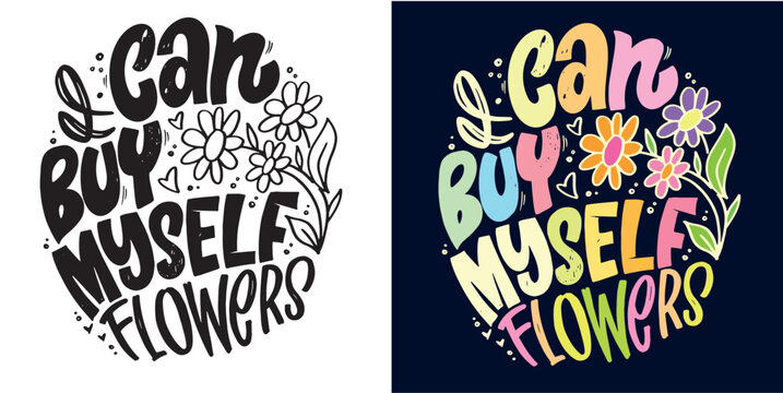 Lettering postcard, t-shirt design, mug print. Art lettering design.