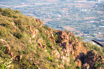 Mountains and forests under the sky