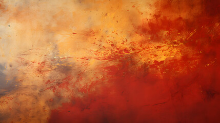 Obraz premium red yellow background with texture and distressed vintage grunge and watercolor paint stains in elegant Christmas backdrop illustration