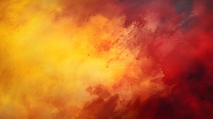 red yellow background with texture and distressed vintage grunge and watercolor paint stains in elegant Christmas backdrop illustration