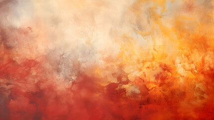 red yellow background with texture and distressed vintage grunge and watercolor paint stains in elegant Christmas backdrop illustration