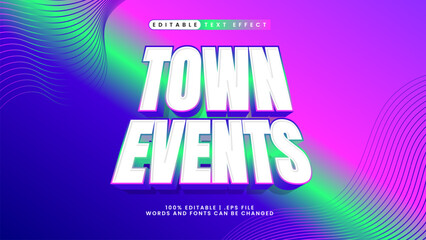 town event text effect