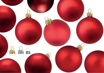 A Set of Red Christmas Balls as a Set for Designers and Illustrators - 675745964