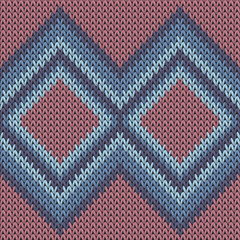 Closeup rhombus argyle knitting texture geometric