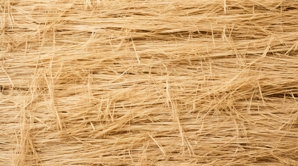 Decorative straw thatch hay isolated on white background.