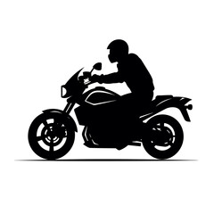 Fototapeta na wymiar Road biker black icon on white background. Road biker silhouette