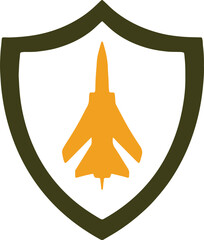 Military Academy Badge Shape Logo Icon