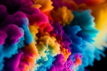 abstract colorful raombow background in water, generative ai