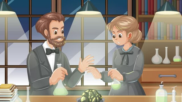 Animation of Marie and Pierre Curie's groundbreaking discovery of radium
